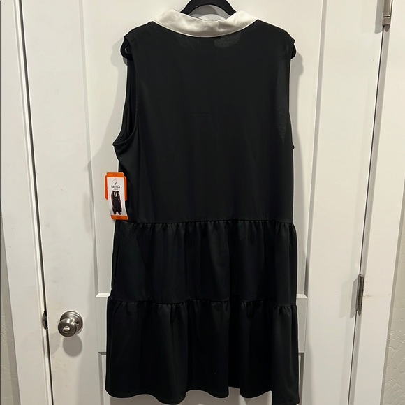 Nautica Black and White Sleeveless Tiered Sundress - Picture 6 of 6